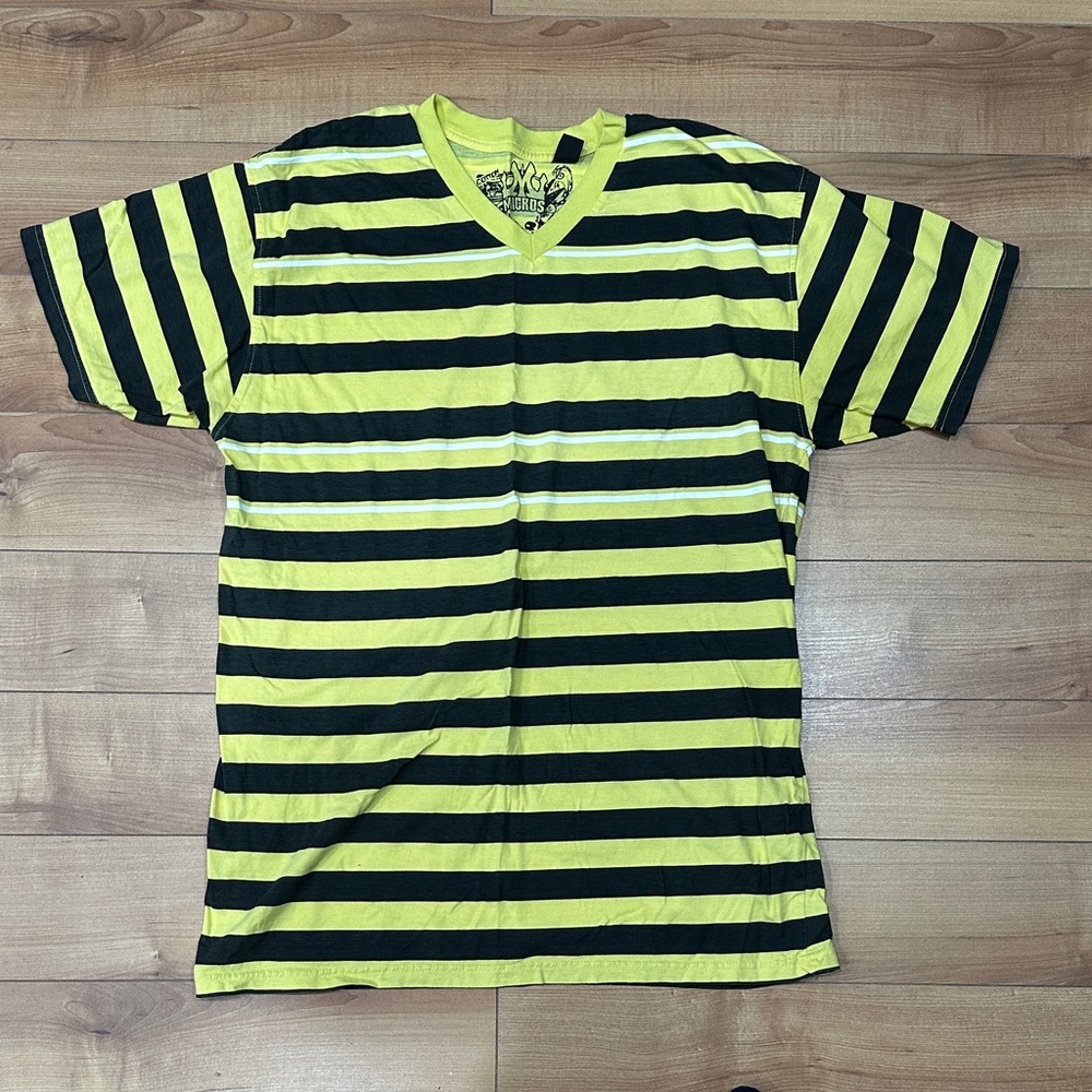 Micros Black and Yellow Striped Tee